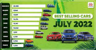 जुलाई 2022 में सबसे ज्यादा बिकने वाली कारें।
