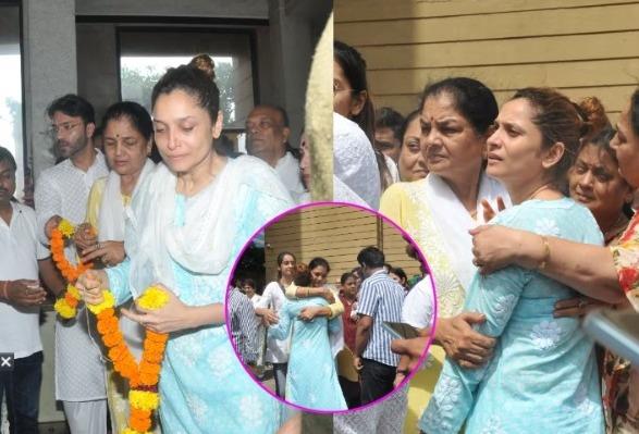 Ankita Lokhande is devastated by her father’s death and finds support from Vicky Jain and mom Vandana during the last rites [View Pics]